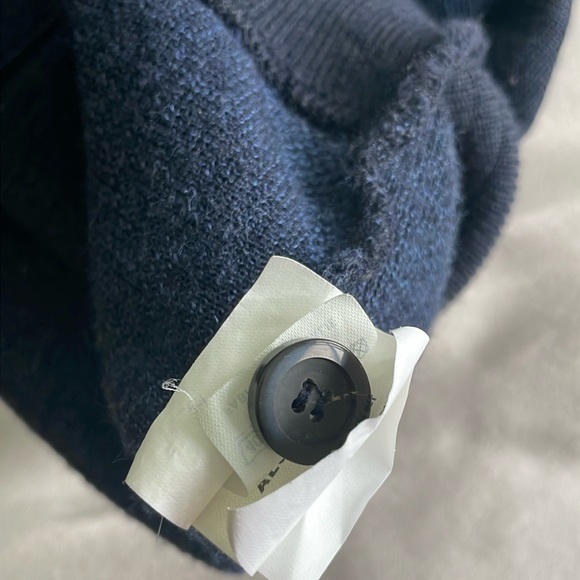 🇮🇹 Vintage John Friday Knitwear Grandpa Blue Geometric Pattern Sweater, Size M - Picture 12 of 16